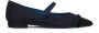Roberto Festa Zwarte Ballerina`s van Denim en Grosgrain - Thumbnail 1