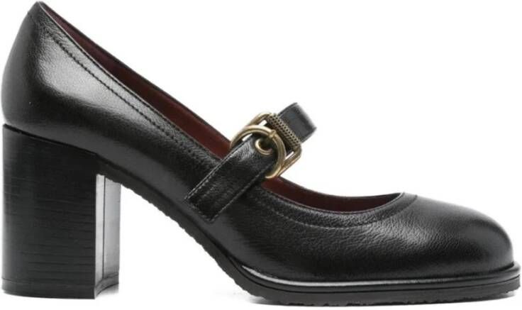 Roberto Festa Zwarte leren Decolté Elaine schoenen