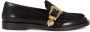 Roberto Festa Zwarte Leren Loafers met Kalfshaar - Thumbnail 1
