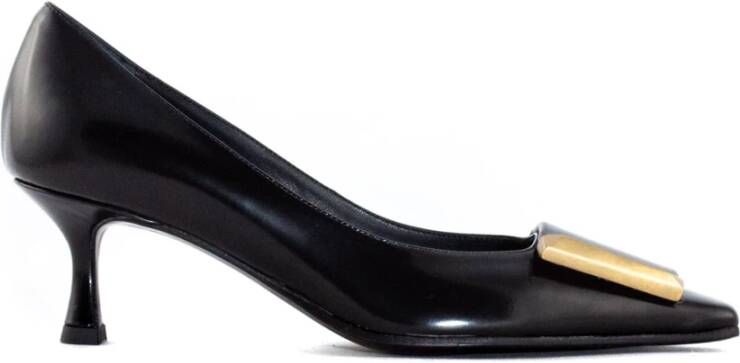 Roberto Festa Zwarte leren Mila pumps met gesp