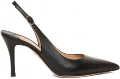 Roberto Festa Zwarte Leren Slingback Sandaal