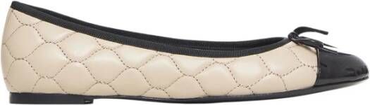 Roberto Festa Zwarte Patent Ballet Flats Beige Dames