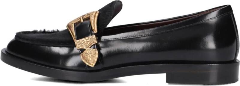 Roberto Festa Zwarte Ponyhair Loafers voor Dames