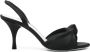Roberto Festa Zwarte satijnen slingback pumps met open teen - Thumbnail 1