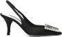 Roberto Festa Zwarte satijnen slingback stiletto hakken - Thumbnail 1