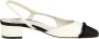 Roberto Festa Zwarte Slingback Platte Schoenen met Franje Stofdetail - Thumbnail 1