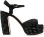 Roberto Festa Zwarte Spike-Detail Hoge Hak Sandalen Zwart Dames - Thumbnail 1