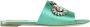 Rochas Groene Satijnen Platte Sandalen met Juweel - Thumbnail 1