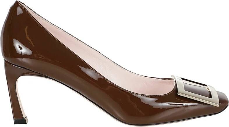 Roger Vivier Bruin Lakleren Stiletto Pumps