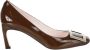 Roger Vivier Bruin Lakleren Stiletto Pumps - Thumbnail 1