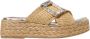Roger Vivier Crème Straw Platform Sandalen - Thumbnail 1