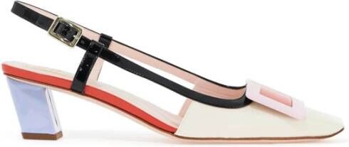 Roger Vivier Kleur Blok Lakleer Slingback Pumps Multicolor Dames