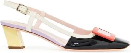 Roger Vivier Kleur Blok Lakleer Slingback Pumps Multicolor Dames