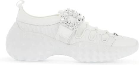 Roger Vivier Kristallen Gesp Trekking Sneakers White Dames