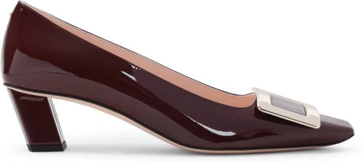 Roger Vivier Rode Lakleren Vierkante Neus Pumps