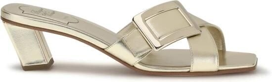 Roger Vivier Belle Vivier Laminated Leren Mules