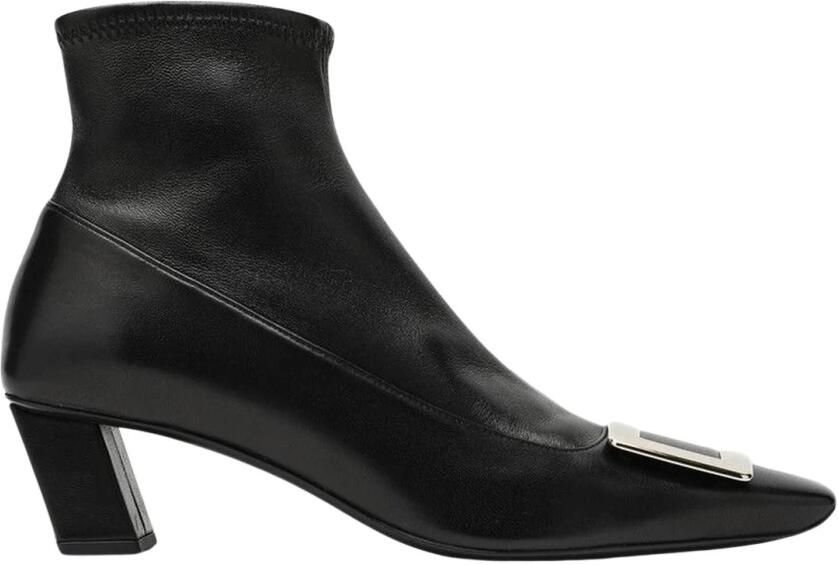 Roger Vivier Belle Vivier Square Buckle Sock Booties