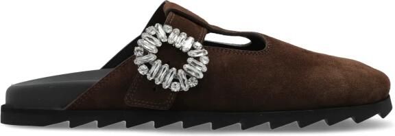 Roger Vivier Slidy Viv' Suede Slides