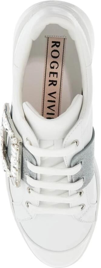 Roger Vivier Witte Rhinestone Skate Sneakers - Foto 2