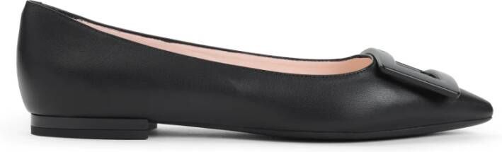 Roger Vivier Zwarte Ballerina's Elegante Instap Schoenen