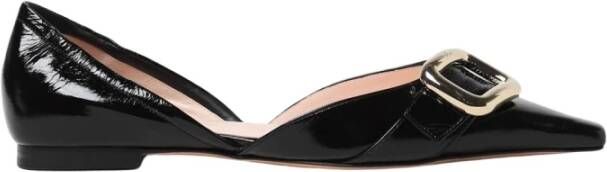 Roger Vivier Zwarte Ballerina`s met Gesp