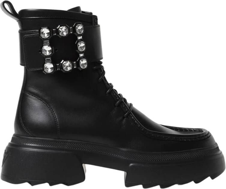 Roger Vivier Zwarte BuckleStrap Enkellaarzen