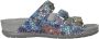 Rohde Blauw Print Dames Slipper Multicolor Dames - Thumbnail 1