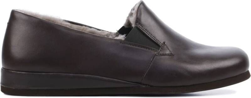 Rohde Bruine Leren Pantoffels Brown Heren