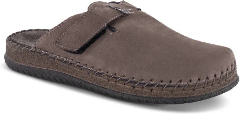 Rohde Bruine Nubuck Pantoffels Brown Heren