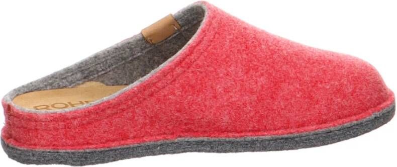 Rohde Rode damesslippers warm en comfortabel