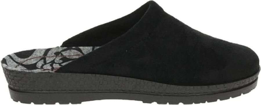 Rohde Pantoffels Zwart Textiel 270243 Dames Textiel