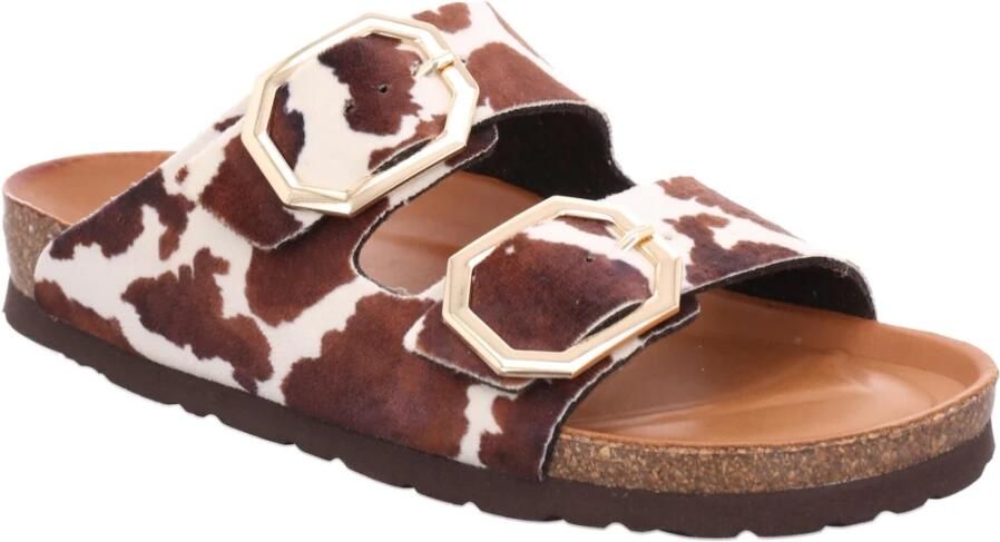 Rohde 5637 72 Slippers Synthetisch Bruin Koeienprint Bruin