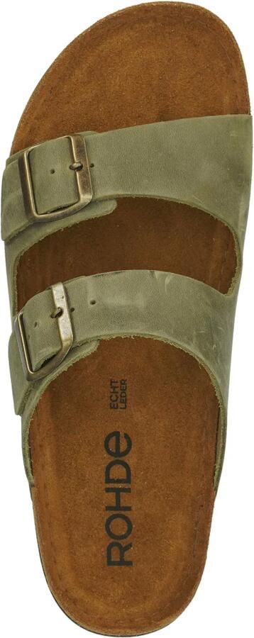 Rohde heren muiltjes EASYS N 42 pantoffels klompen 5918 Olive - Foto 3
