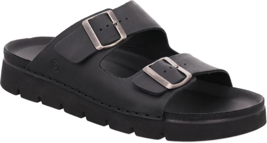 Rohde 6703 90 Slippers Zwart Leer Heren Zwart - Foto 3