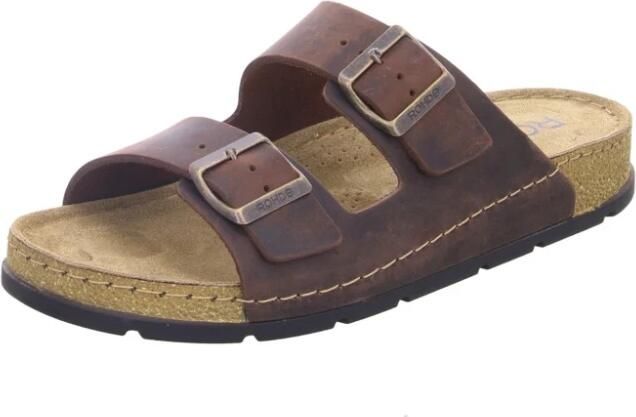 Rohde Leren Heren Slippers Bruin