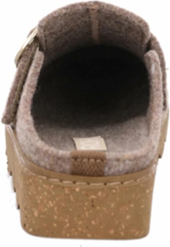 Rohde Beige Vilten Open Pantoffels Dames Beige - Foto 3