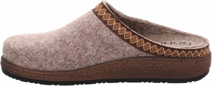 Rohde 6425 17 Pantoffels Open Sloffen Beige Vilt Dames Beige - Foto 8