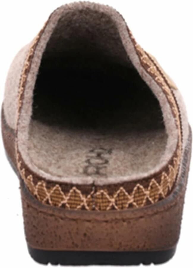 Rohde 6425 17 Pantoffels Open Sloffen Beige Vilt Dames Beige - Foto 6