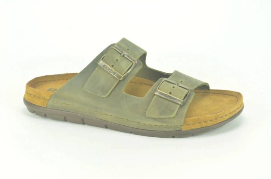 Rohde Taupe Sandalen met Open Neus en Gespen