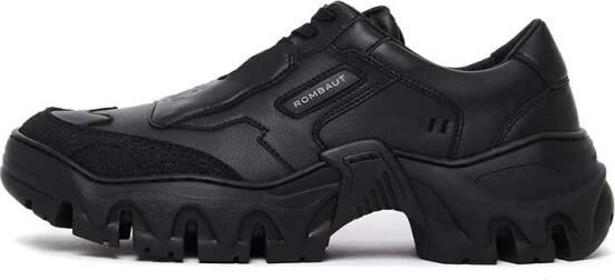 Rombaut Zwarte Lage Sneakers met Dikke Zool Black Dames