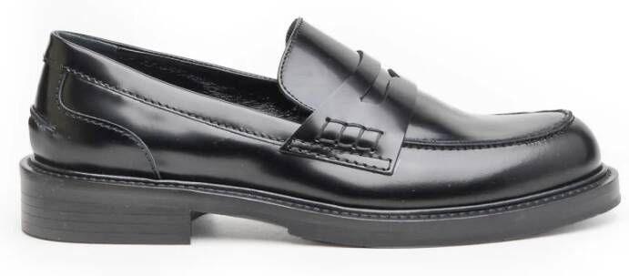 Rotta Page Geborsteld Leren Mocassin Zwart Black Heren