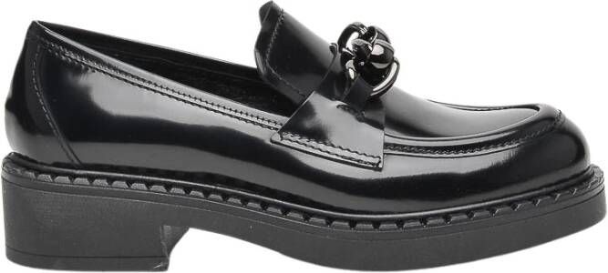 Rotta Zwarte Leren Mocassin Black Dames