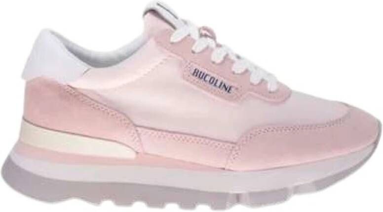 Rucoline Roze Stof Leren Sneaker Schoenen