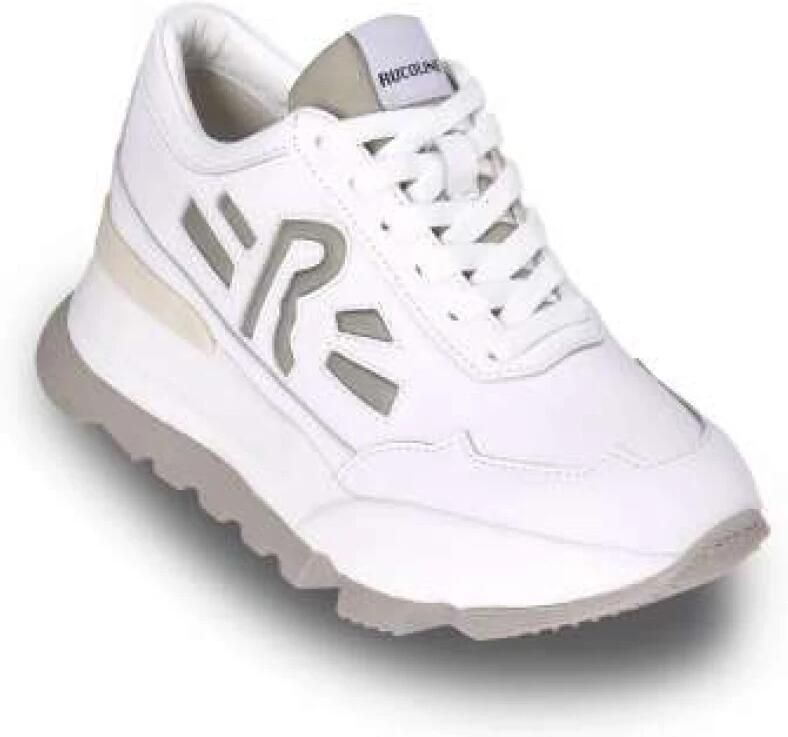 Rucoline Witte en Salie Leren Sneakers