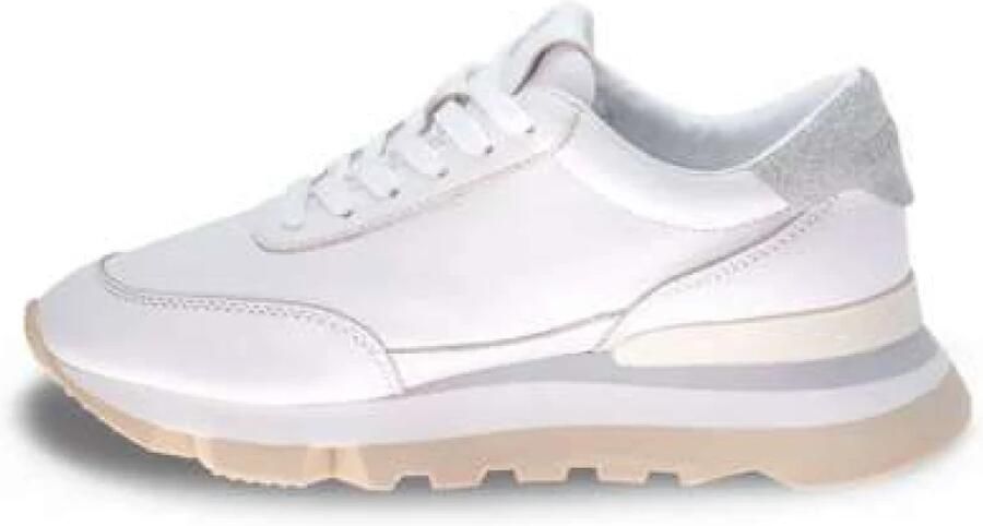 Rucoline Witte Leren Veterschoenen