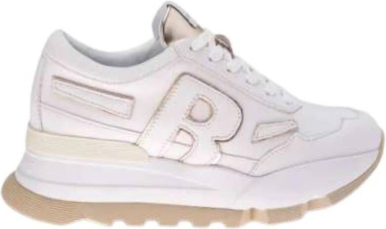 Rucoline Wit Goud Leren Sneaker