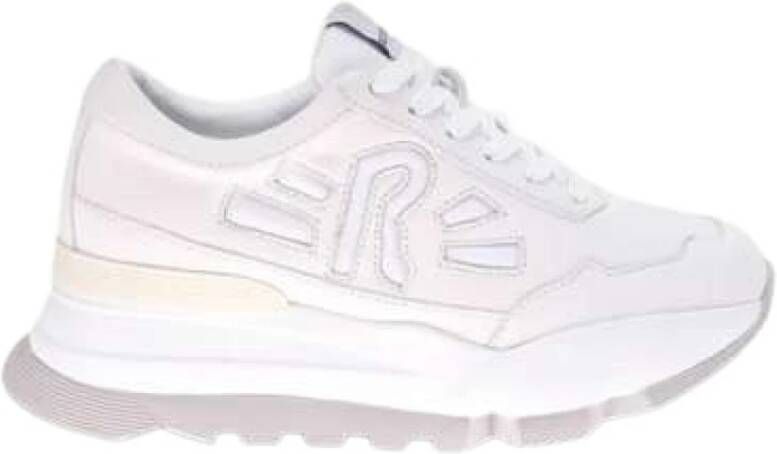 Rucoline Witte leren sneaker met 55mm EVA zool