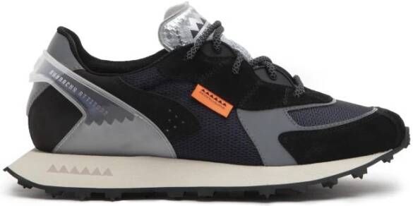 RUN OF Aw23 Boston M Sneakers Stijlvol en Comfortabel Black Heren