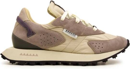 RUN OF Beige Lage Sneakers voor Dames Beige Dames