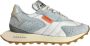 RUN OF Blauwe suède sneakers met zilveren details Multicolor Dames - Thumbnail 1